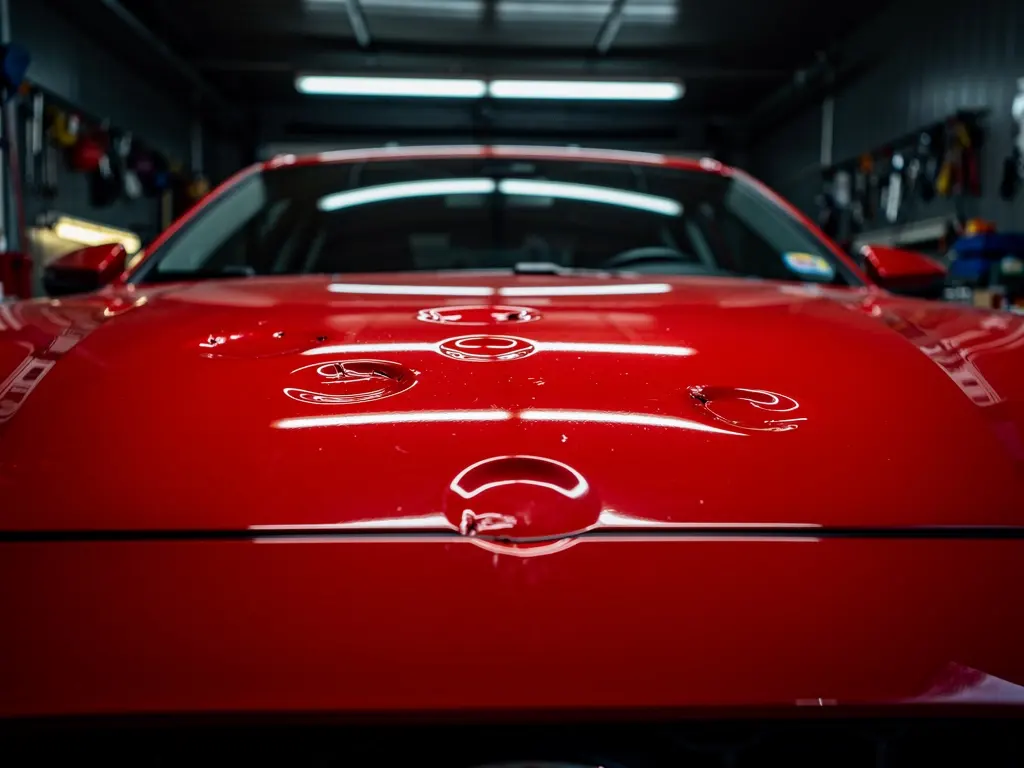 Before: Bonnet dent removal